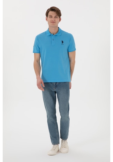 U.S. Polo Assn. Erkek Slim Fit Polo Yaka Turkuaz Basic Tişört 50305929-VR093 U.S. Polo Assn. Erkek Slim Fit Polo Yaka Turkuaz Basic Tişört 50305929-VR093