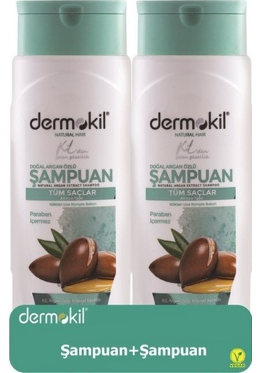 Dermokil Argan Şampuan 400 ml 2'li Set