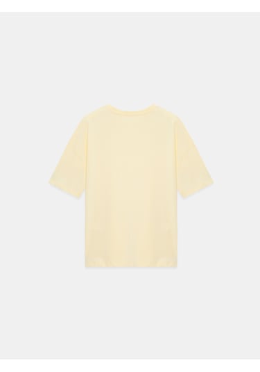 Dilvin 3683 Basic T-shirt-açık Sarı Sarı