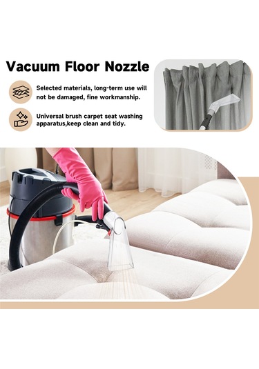 Leasetake Çıkarma Aleti Büyük Şeffaf Başlık Döşeme Ve Halı Temizliği İçin, Taşınabilir Çıkarıcılar İçin Araba Detaylandırma Vakum Çubuğu B