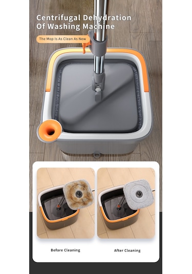 Joybos Spin Mop Temizlik Seti Paspas 8 Adet Bez