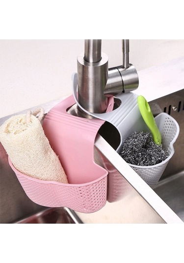 Besthome1 Küçük Mutfak Sulama Vanası Sponge Tutucu, Su Geçirmez Delikli Tasarım, Bakteri Önleyici, Ev Ve Villa Kullanıma Uygun, Gri