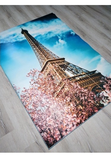 Foto Baskılı Halı Artist Parisçiçek 90X140 Cm Çok Renkli