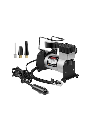 Araba Oto Araç Lastik Şişirme Pompası Metal Motorlu Kompresör 150 Psi Çakmaklık Girişli Kompresör