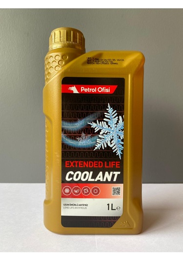 Petrol Ofisi Kırmızı Renk Organik Antifriz 1 Litre 07/2025 Üretim Kırmızı