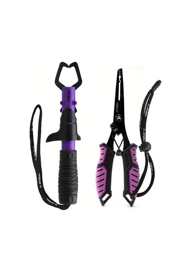 Elmpaly 2 Adet Dayanıklı Paslanmaz Çelik Balıkçı Penseti Purple Balık Kontrolü Ve Açık Hava Balıkçılığı İçin Temel Araç