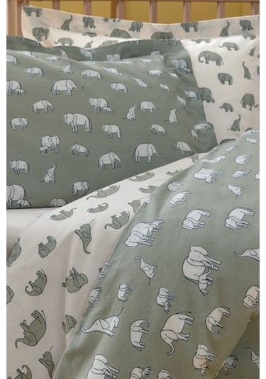 Yataş Mini Povey Bebek Ranforce %100 Pamuk Nevresim Takımı - Adaçayı