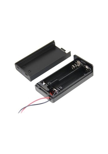 2'li Kalem Pil Kutusu Yuvası 2'li Kapaklı Siviçli Anahtarlı Aa