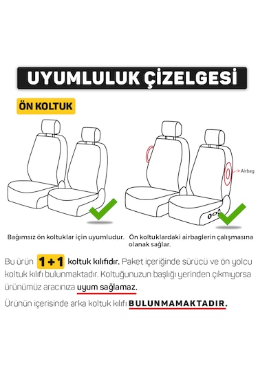 Pandami Oto Koltuk Kılıfı, 1+1 Set, Gofraj / Turuncu