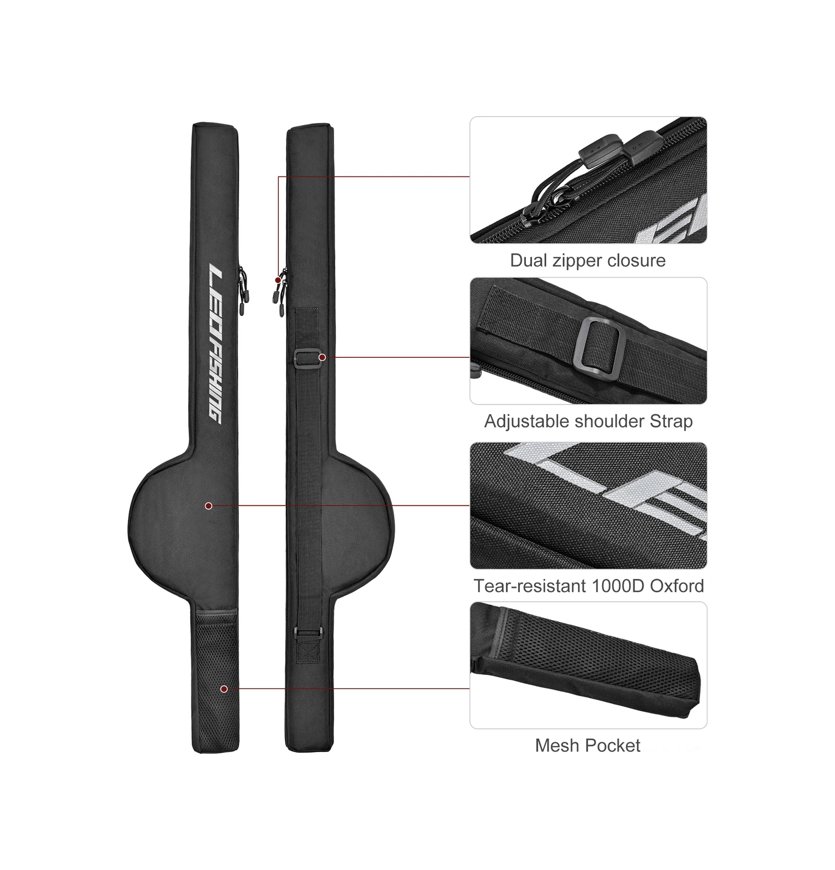 Youtek Leo 106cm Olta Korumalı Çanta, 1000d Oxford Malzeme, Hafif Tasarım 204-267g Fishing Bag