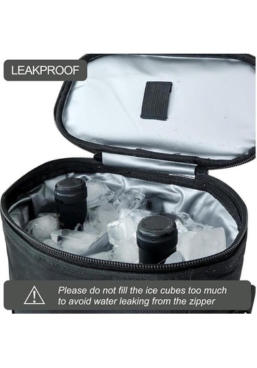 Dolıty 2 Şişe Şarap Tote Çantası Balıkçılık Plaj Açık Siyah Çok Renkli