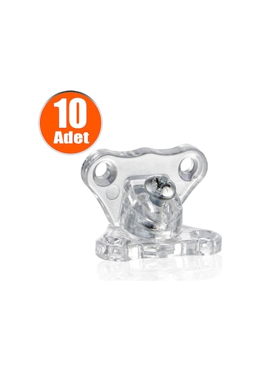 Açılı T Bağlantı Çektirme Şeffaf Köşe Birleştirme Kelebek 10 Adet N11.24064