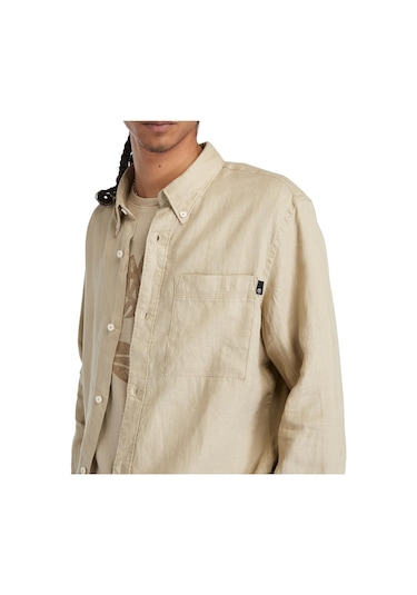 Timberland Tb0a66b9 Linen Chest Pocke Bej Erkek Gömlek Bej
