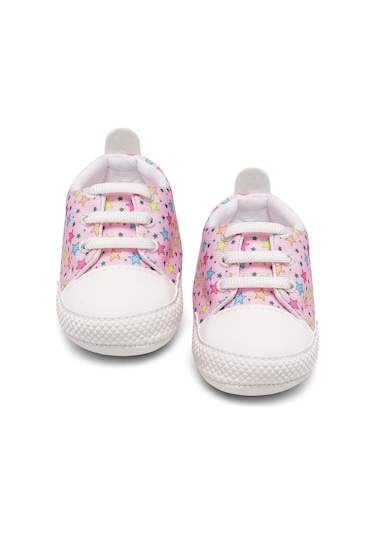 Yıldız Desenli Convers Bebek Patik Ayakkabı Pembe