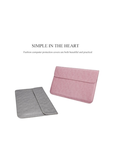 Zsykd Pu01s Pu Deri Yatay Görünmez Manyetik Toka Laptop Iç Çanta 13.3 Inç Dizüstü Bilgisayarlar Pembe Yurt Dışından