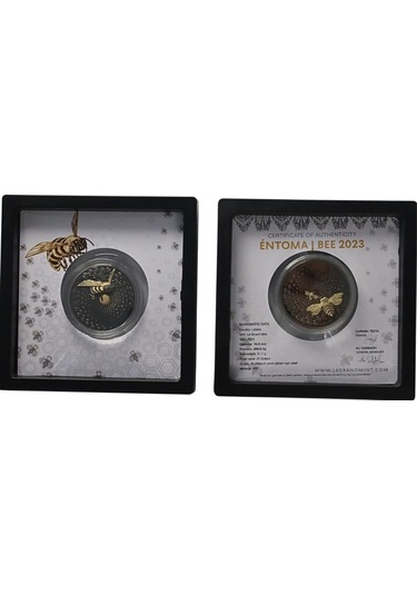 AgaKulche Parlak Arı 2023 Altın Kaplama Gümüş Sikke Coin
