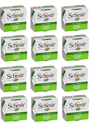 Schesir Tavuk Fileto Yetişkin Köpek Konservesi 12 x 150 G