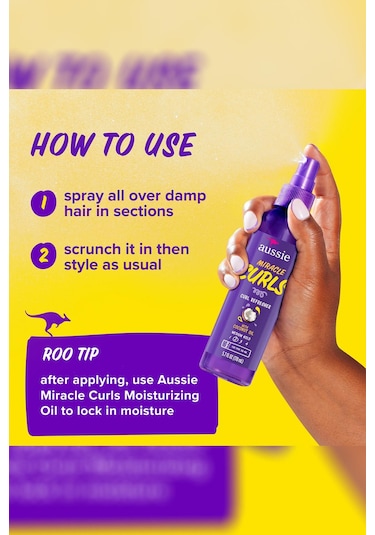 Aussie Miracle Curls Bukle Belirginleştirici Saç Spreyi 170ml