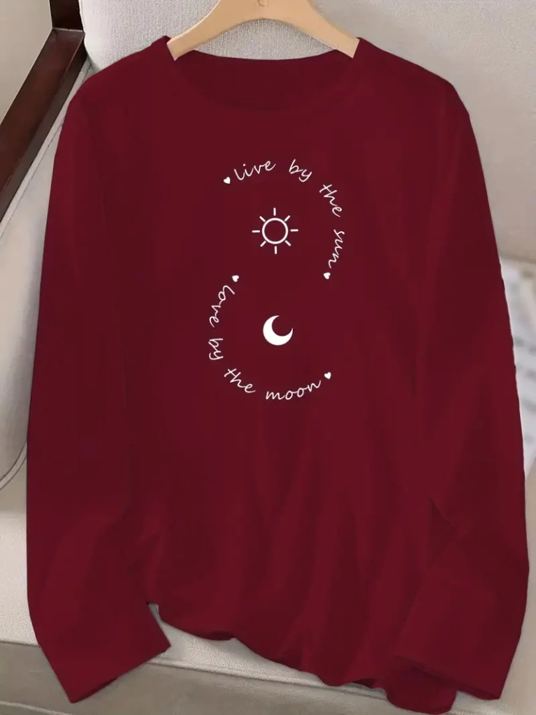 Emh Store Kadın Uzun Kollu Bisiklet Yaka Desenli Viskon Bluz Gri