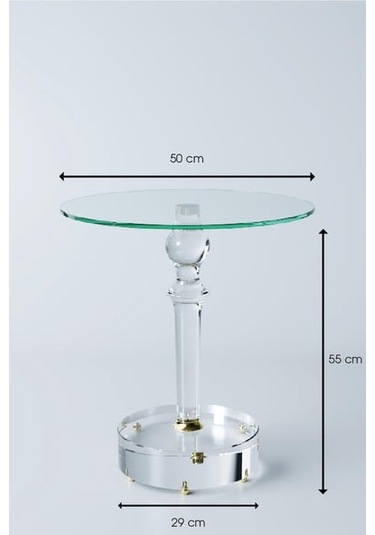 Dulda Akrilik İris Sehpa Şeffaf