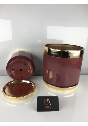 B Dekoratif Saksı Orkide Obje Biblo Süs Eşya Salon Tv Konsol Ofis