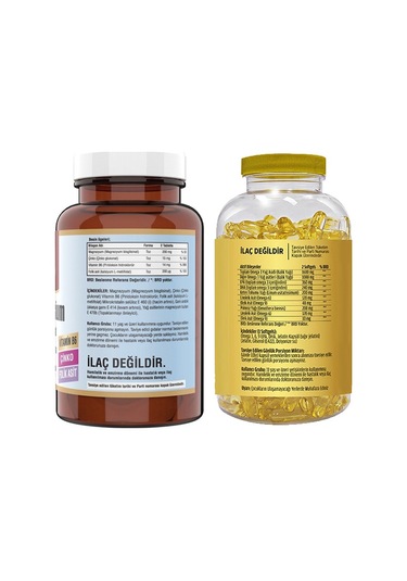 Ncs Zma Magnesium Bisglisinat 180 Tablet & Flx Omega 3-6-9 90 Tablet