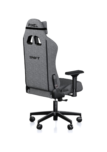 Pixel Shift Siyah Kumaş Oyuncu Koltuğu Gri