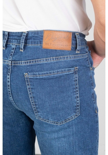 HLT Jeans Erkek Açık Mavi Regular Boru Paça Esnek Likralı Kot Açık Mavi