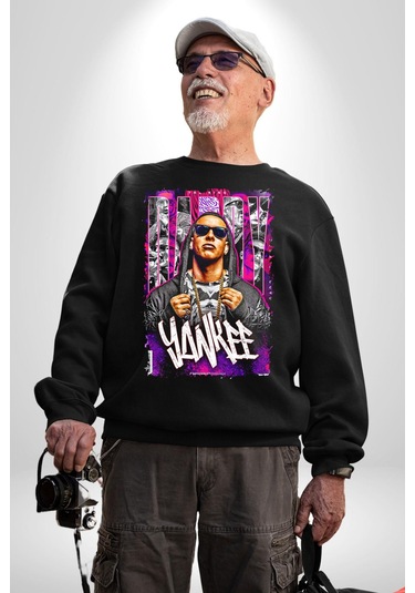 Daddy Yankee Müzik Star Kadın Erkek Siyah Sweatshirt Siyah