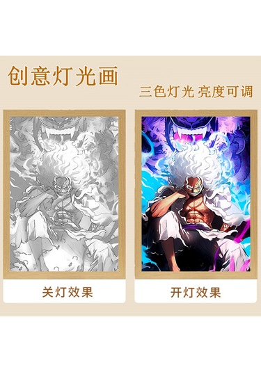 Karikatür One Piece Nika Luffy Gear 5 Işık Lambası Zoro Ace Hediye 18 Çok Renkli