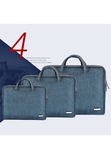 Lisen Ls-116 Basit Laptop Çantası İş Laptop Astar Çantası, Boyut: 13.3 İnç Tuval Renkli Yapraklar Siyah Siya