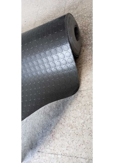 Para Desenli Muşamba1 X 0,50 Cm Antrasit Keçeli Paralı Muşamba Ze
