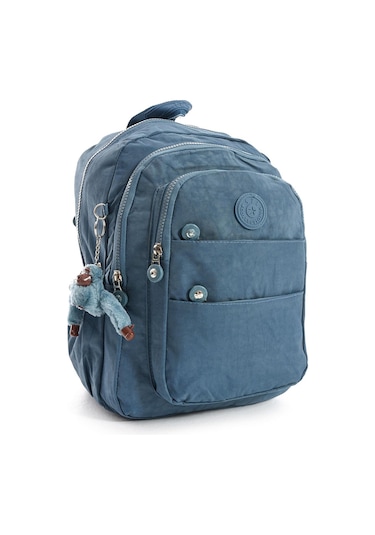 Ultra Hafif Çok Cepli Orta Boy Sırt Çantası Unisex Mavi Model: 571-4c Mavi