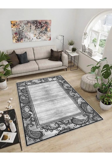 Dijidekor Işıltı Koleksiyonu Model8 Süngerli Dijital Baskılı Saçaksız Mutfak Halısı Yolluk