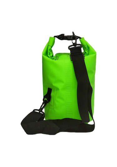 Springsun 5l Yeşil 500d Pvc Su Geçirmez Çanta - Rafting, Kayak, Sahne İçin Sağlam Tek Askılı Kuru Çanta