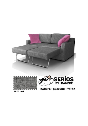 Serios Şezlonglu Yataklı Kanepe - Zeta 106