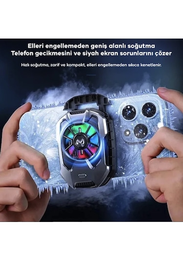 Seramik Soğutmalı Telefon Soğutucu Fan Gaming Oyuncu Yayıncı Youtuber İçin Memo Fan