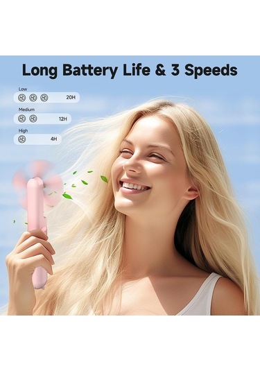 Fortunelane Usb Çift Kullanım Klipli Ventilatör: Iç/dış, Şarj Edilebilir, Mini Taşınabilir Fan