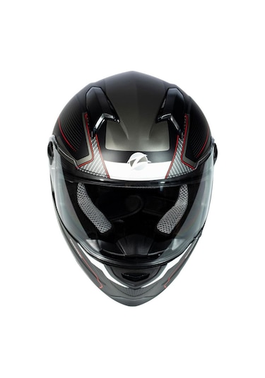 Zeus ZS-811A Al6 Matt Black White Red Kapalı Kask