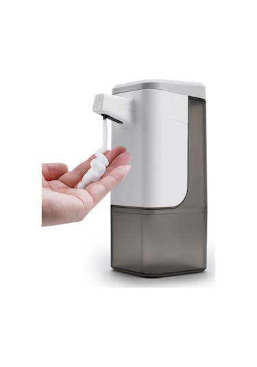 Kangvka 600ml Beyaz Otomatik Enjeksiyon Sabun Dağıtıcı, Masaüstü/duvar Kurulumu, 0.25s Hızlı Tespit, 3 Seviye Ayarlanabilir Pil Yok, Duvar Tutucu Hediye Pd-pmj-03 Beyaz