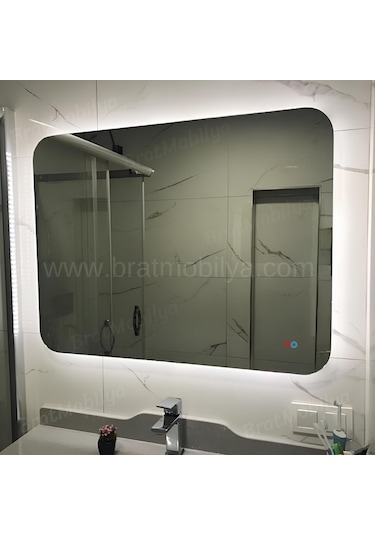B051 Brat 80x100 Buğu Çözücülü Dokunmatik Led Ayna