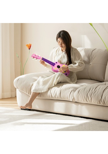Ruicoo 21 İnç Pembe Dinozor Ukulele: Gitar Çalma Enstrümanı İçin Ahşap Gövde, 324mm Teller, 12 Tuş, Beyaz Nilon Teli Ve拨片 İle
