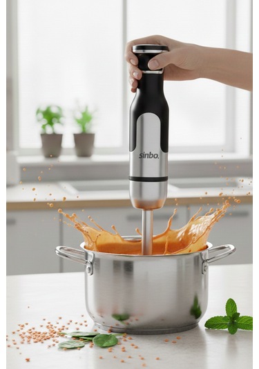 Sinbo SHB-7512 El Blender 1000W – Ayarlanabilir Hızlı, Paslanmaz Çelik Aparatlı