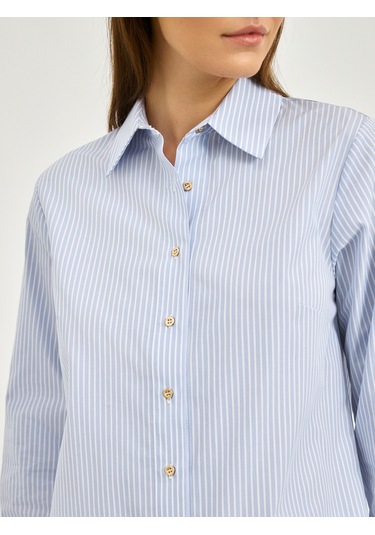 Karaca Kadın Regular Fıt Gömlek-mavi 12.25s.04.022 Mavi