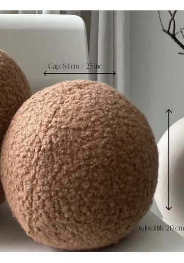 Teddy Top Dekoratif Yastık Kahve Kahve