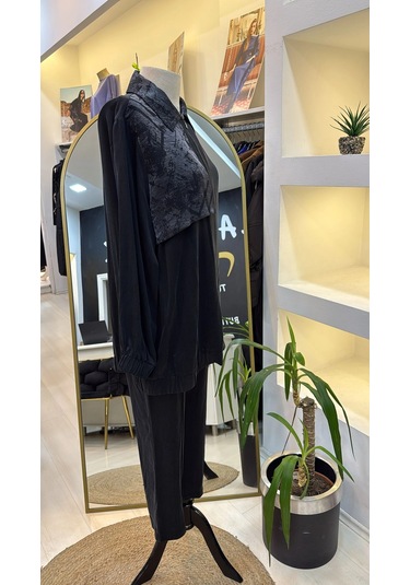 Nuss 1001 Jakar Detay Pantolonlu Takım - Antrasit Antrasit