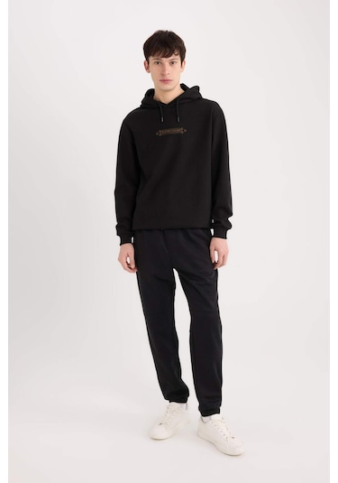 DeFacto Regular Fit İnce Eşofman Altı Fermuar Cepli Beli Bağcıklı Lastikli Paça B3657AX25SPBK81