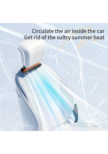 Xuweiwei Taşınabilir Araba Koltuğu Fanı Ahşap Tahıl Rengi Usb Gücüyle Çalışır 3 Hız Ayarlı Soğutma Başlık Ve Sırtlık İçin Araç Konforu