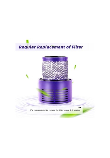 Geeroyoo Siklon Süpürgeler İçin 3'lü Uzun Ömürlü Hepa Hava Filtresi Paketi