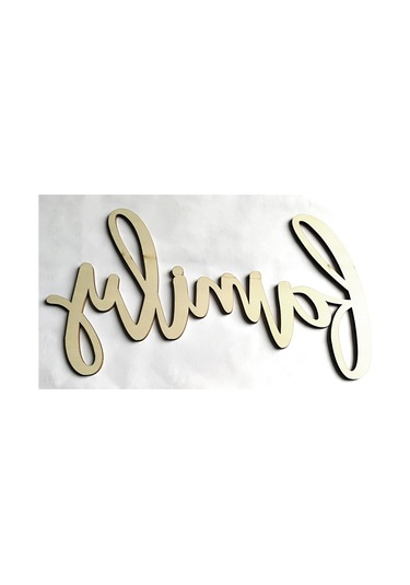 Monyee Klasik Ahşap "aile" Harf Dekoru, Ev Duvar Sanatı, Vintage Stil Duvar Sticker, Model 2 Çok Renkli